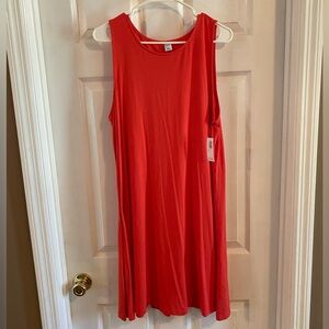 Old Navy Vibrant Salmon Sleeveless Mini Dress
